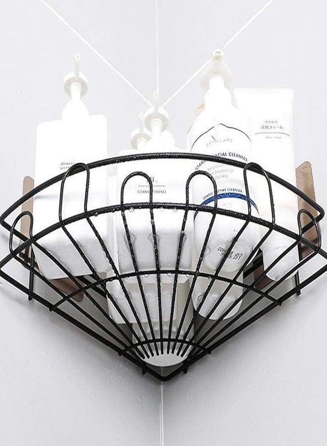 Copelle Bathroom Organiser Without Drill Bathroom Rack Self Adhesive | Stand for Corner Shampoo Holder for Bathroom Accessories-Multipurpose Kitchen Holder Storage (Flower Corner) - Image 2